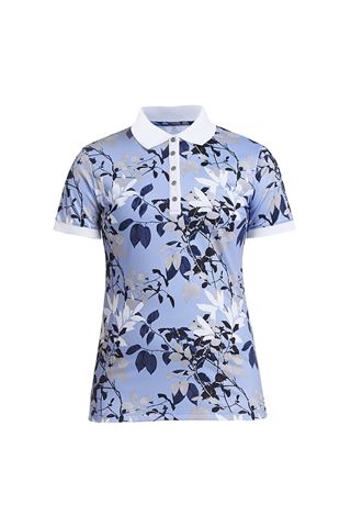 Picture of Rohnisch  zns Leaf Polo Shirt - Light Blue Leaves