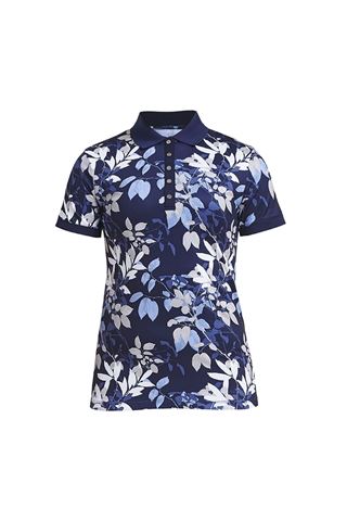 Picture of Rohnisch ZNS Leaf Polo Shirt - Navy Leaves