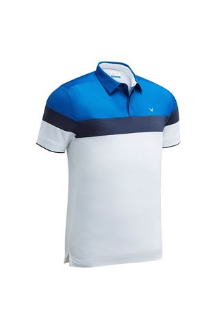 Picture of Callaway zns Men's X  Mini Geo Printed Block Polo Shirt - Bright White