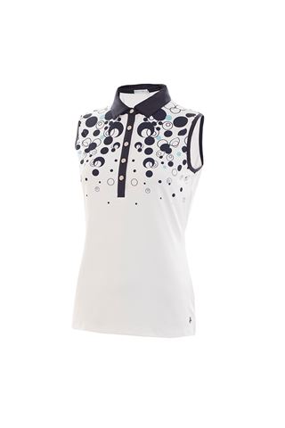 Picture of Green Lamb zns Peig Sleeveless Printed Polo Shirt - White