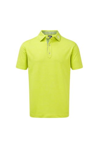 Picture of Footjoy zns Stretch Heather Pique with Stripe Trim - Citrus