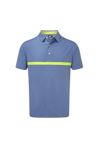 Picture of Footjoy zns Engineered Nailhead Jacquard Polo - Blue Marlin / Citrus