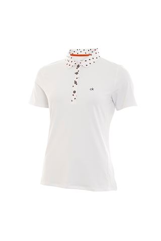 Picture of Calvin Klein zns Ladies Acadia Polo Shirt - White / Navy