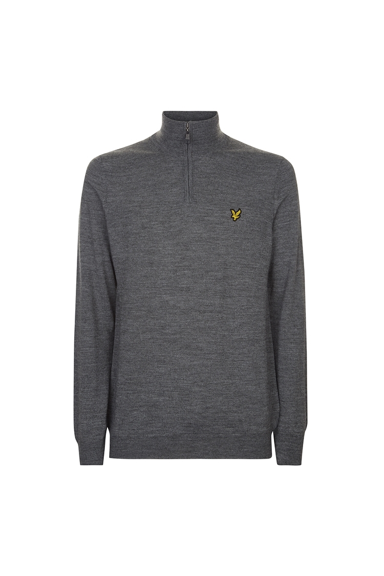 Picture of Lyle & Scott Men's Golf Quarter Zip Pullover - Mid Grey Marl