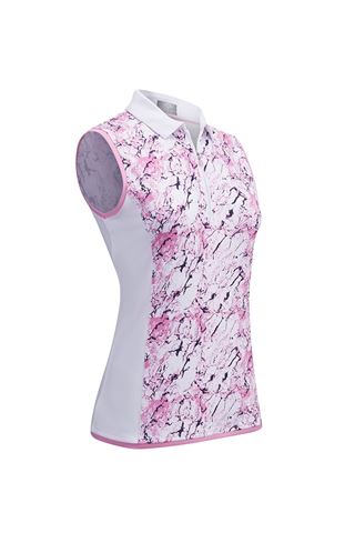 Picture of Callaway zns Liquid Pink Sleeveless Polo Shirt - Brillant White