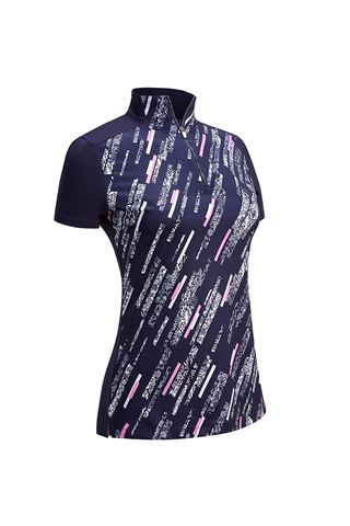Picture of Callaway zns Asymmetrical Print Polo Shirt - Peacoat