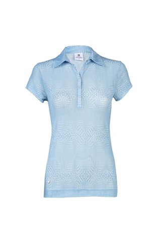 Picture of Daily Sport Aggie Mesh Cap Sleeve Polo Shirt - Mermaid