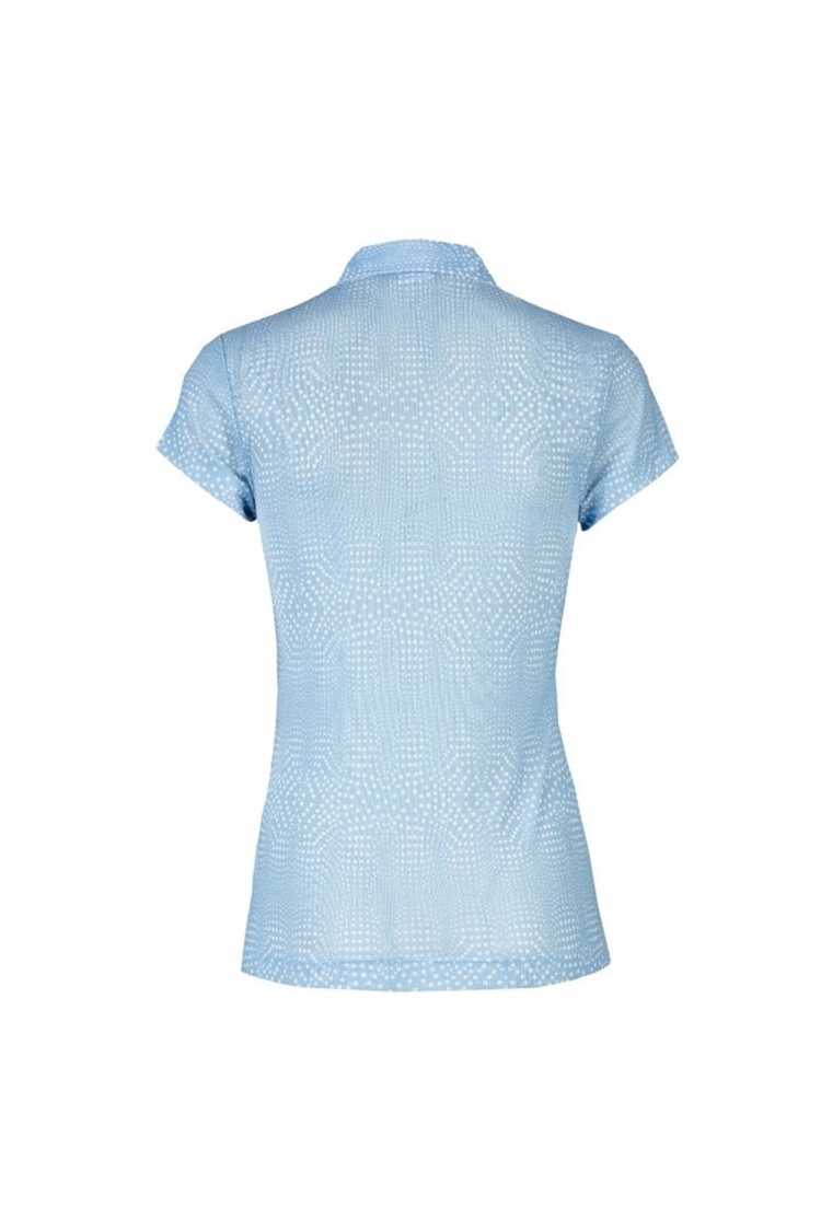 Picture of Daily Sport Aggie Mesh Cap Sleeve Polo Shirt - Mermaid