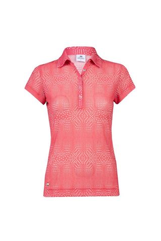 Picture of Daily Sports zns  Aggie Mesh Cap Sleeve Polo Shirt - Watermelon
