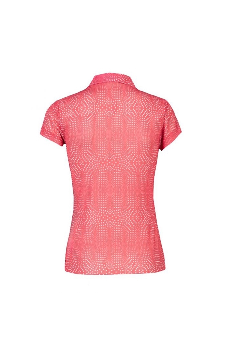 Picture of Daily Sports  Aggie Mesh Cap Sleeve Polo Shirt - Watermelon