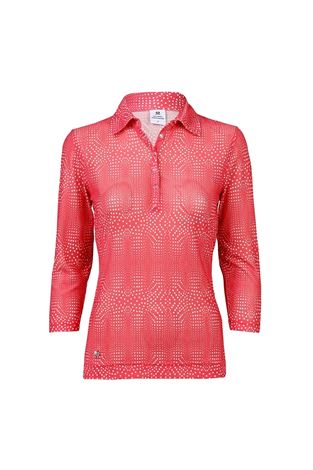 Show details for Daily Sports Aggie 3/4 Sleeve Polo Shirt - Watermelon