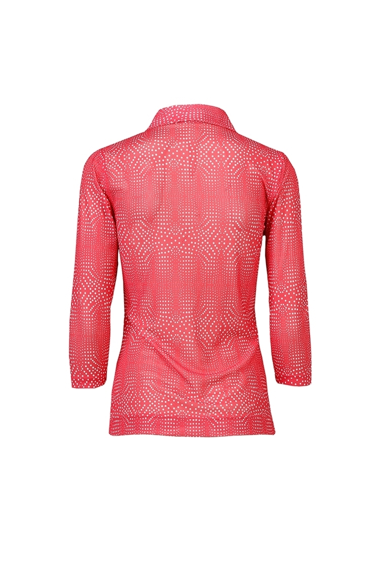 Picture of Daily Sports Aggie 3/4 Sleeve Polo Shirt - Watermelon