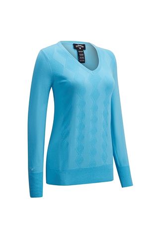Picture of Callaway zns Ladies Cascade Argyle Sweater - River Blue