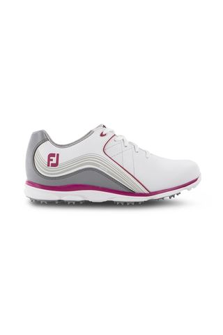 Picture of Footjoy zns Ladies Pro SL Golf Shoes - White / Grey / Pink