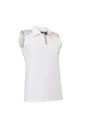 Show details for Abacus Ladies Cherry Sleeveless Polo Shirt - Flora 721