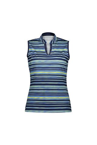 Picture of Catmandoo zns  Ripple Sleeveless Polo Shirt - Blue