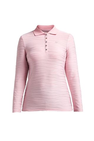 Picture of Rohnisch zns Wave Long Sleeve Polo Shirt - Rose Pink
