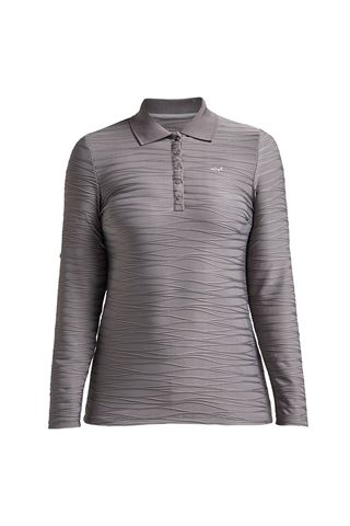 Picture of Rohnisch zns Ladies Wave Long Sleeve Polo Shirt - Dark Greige