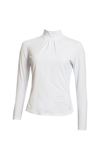 Picture of Green Lamb zns Ladies Regan Cotton Roll Neck Top - White