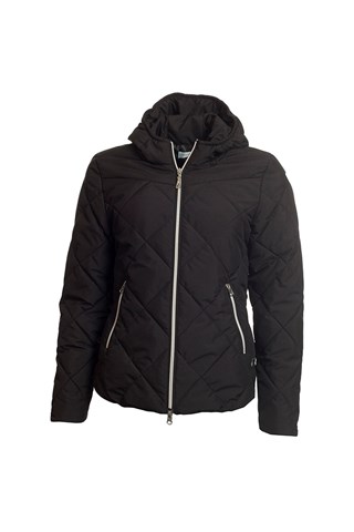 Picture of Green Lamb zns Ladies Jules Quilted Jacket with Hood - Black