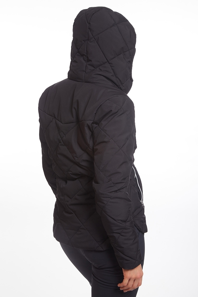 Picture of Green Lamb zns Ladies Jules Quilted Jacket with Hood - Black