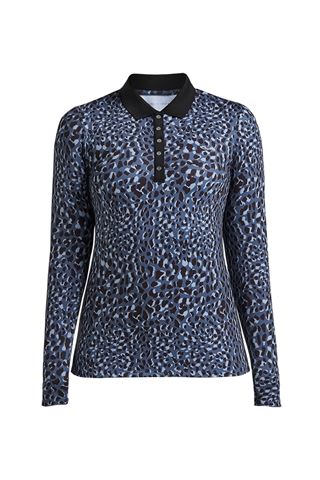 Picture of Rohnisch zns Ladies Spot Polo Shirt - Dusty Blue Spot