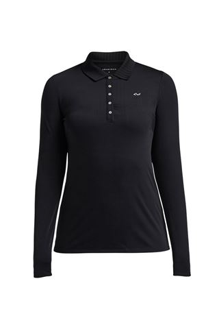Picture of Rohnisch zns Ladies Solid Polo Shirt - Black