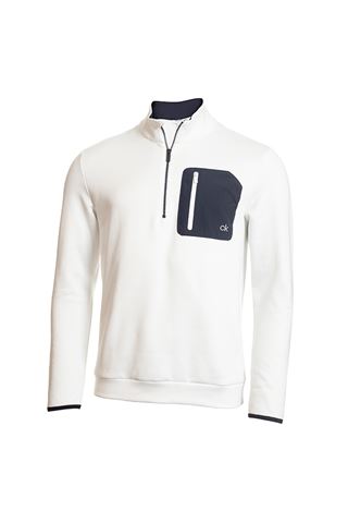 Picture of Calvin Klein zns Men's Golf Voyage Half Zip Sweater - White