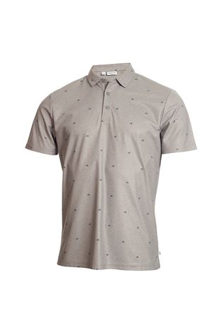 Show details for Calvin Klein Men's Golf Monogram Polo Shirt - Grey Marl