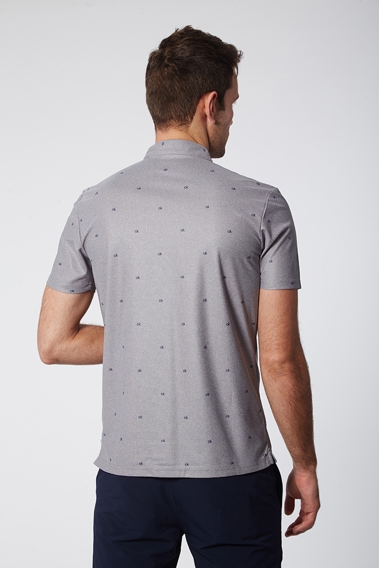 Picture of Calvin Klein Men's Golf Monogram Polo Shirt - Grey Marl