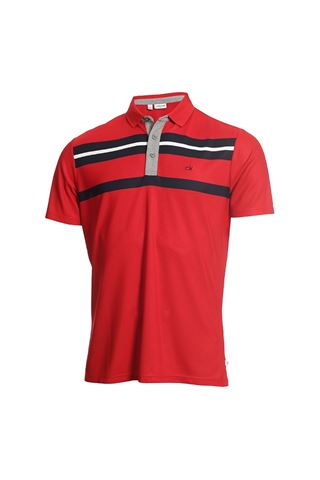 Picture of Calvin Klein zns Men's Golf Anchor Polo Shirt - Red / Navy
