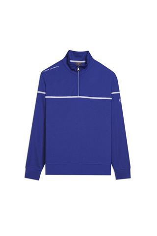 Picture of Oscar Jacobson zns  Men's Bill Course Half Zip Pullover - Blue 237