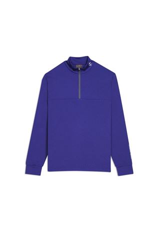 Picture of Oscar Jacobson zns Jonathan Thermal Half Zip Top - Blue 237