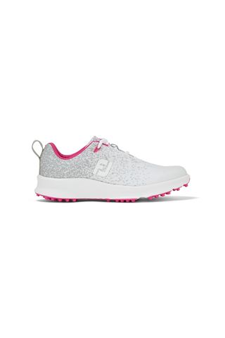 Picture of Footjoy ZNS Ladies Leisure Golf Shoes - Silver / White / Fuchsia