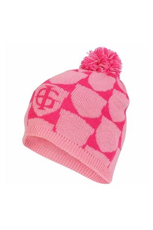 Show details for Island Green Ladies Knitted Beanie Bobble Hat - Blush