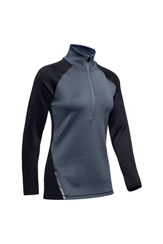Picture of Under Armour zns UA Ladies Coldgear 1/2 Zip Colour Block Top - Black 001