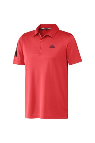 Picture of adidas zns Men's 3 Stripe Basic Polo Shirt - Real Coral / Black