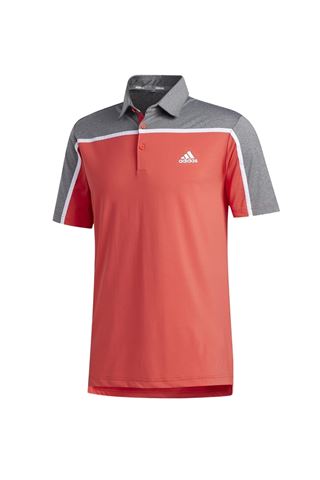 Picture of adidas ZNS Men's Ultimate 365 3 Stripe Polo Shirt - Real Coral / Grey Four