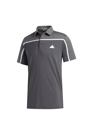 Show details for adidas Men's Ultimate 365 3 Stripe Polo Shirt - Grey Five / Black Melange