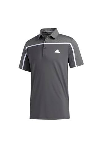 Picture of adidas Men's Ultimate 365 3 Stripe Polo Shirt - Grey Five / Black Melange