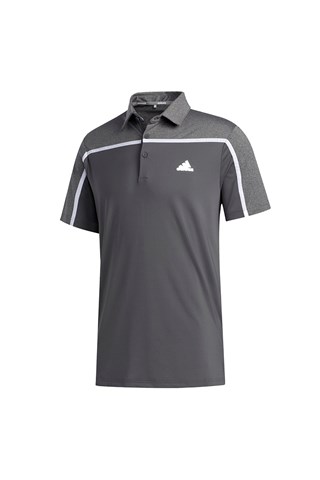 Picture of adidas zns  Men's Ultimate 365 3 Stripe Polo Shirt - Grey Five / Black Melange