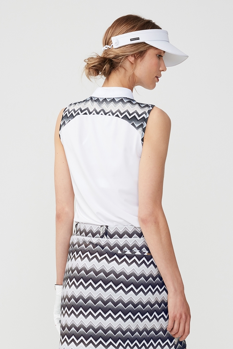 Picture of Rohnisch Ladies Element Sleeveless Polo Shirt - Zigzag Sand