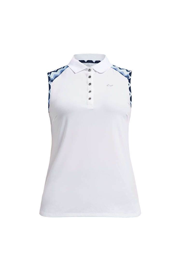 Picture of Rohnisch Ladies Element Sleeveless Polo Shirt - Zigzag Blue