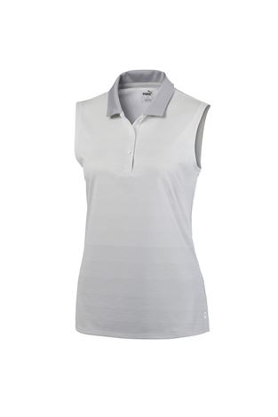 Show details for Puma Golf Women's Ombre Sleeveless Polo Shirt - Bright White