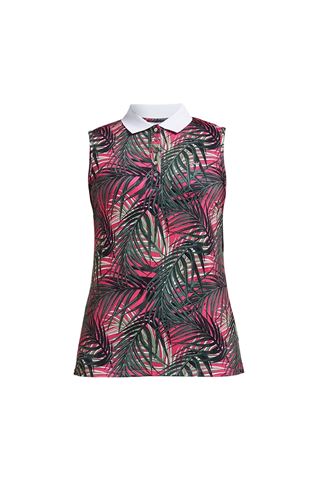 Picture of Rohnisch zns  Ladies Element AOP Sleeveless Polo Shirt - Palm Fuchsia