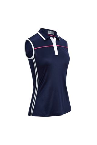 Picture of Callaway zns Ladies Sleeveless Colourblock Polo Shirt - Peacoat