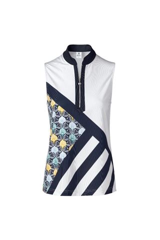 Picture of Daily Sports zns Ladies Fia Sleeveless Polo Shirt - Navy 590