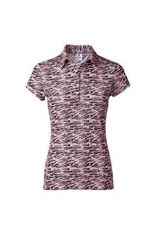 Picture of Daily Sports Ladies Elsie Mesh Cap Sleeve Polo Shirt - Pink 800