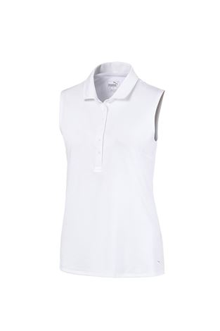 Show details for Puma Golf Women's Rotation Sleeveless Polo Shirt - Bright White