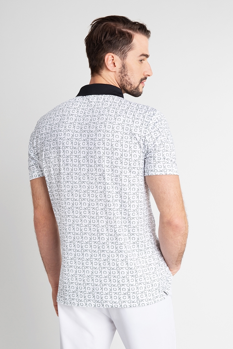 Picture of Calvin Klein Men's Geo CK Polo Shirt - White